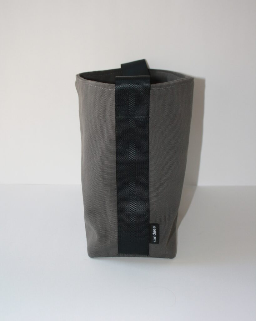 Side View of Dark Grey Kokule Handbag – Elegant and Durable Namibian Craftsmanship